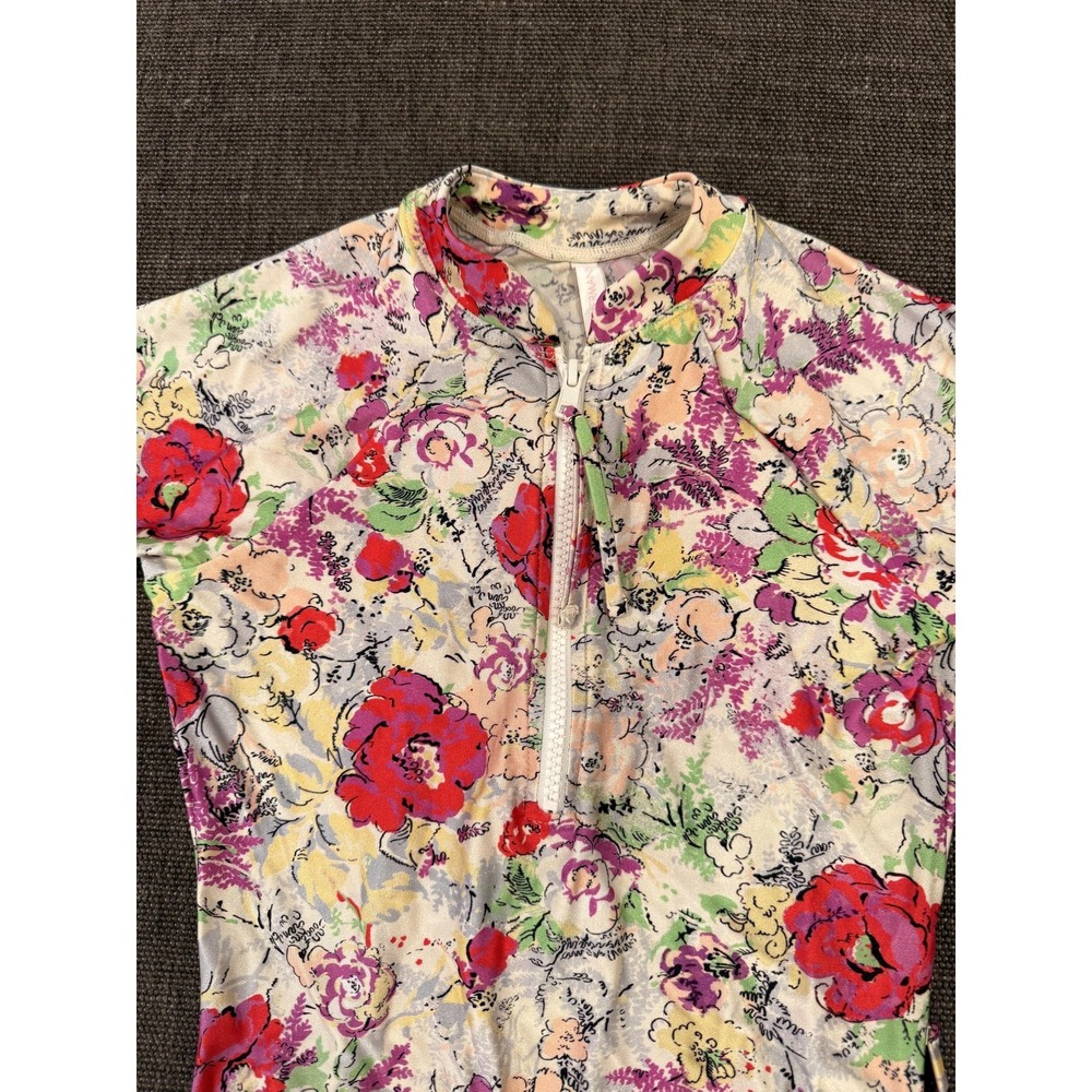 Zimmermann Small Multicolor Floral Long Sleeve Zip One Piece - Picture 3 of 10
